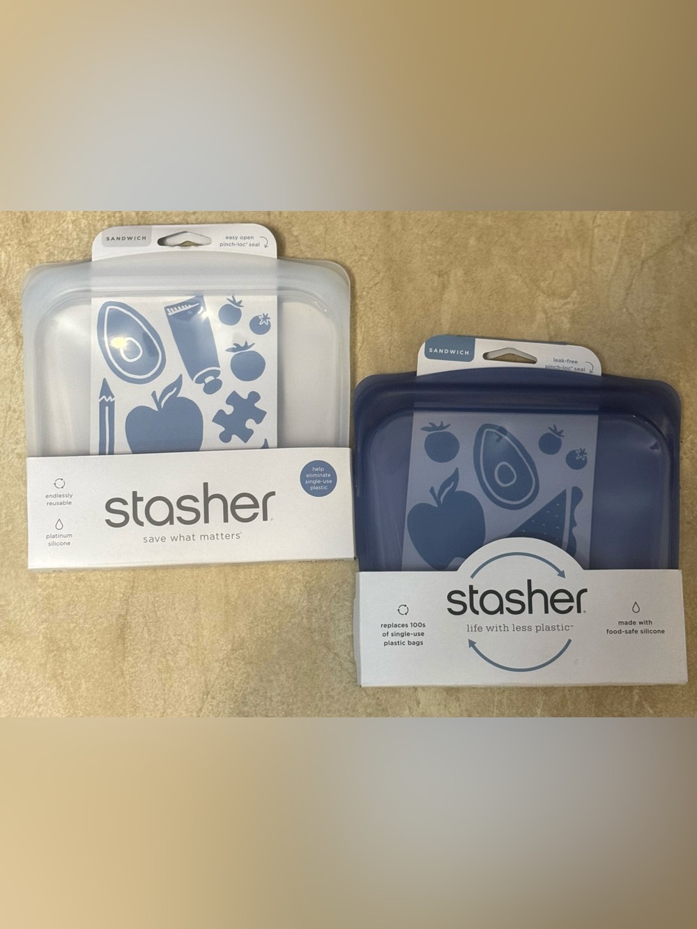 Stasher™ 4 Cup Bowl, 2 Cup Bowl, 2 Sandwich & 2 Snacks - Picture 7 of 10